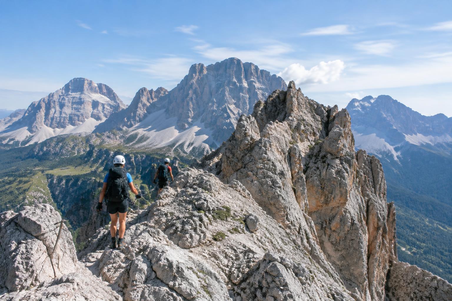 Travelers rafting through a European mountain river canyon